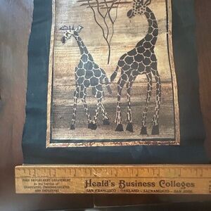 Giraffe Wall Art in Black and Brown